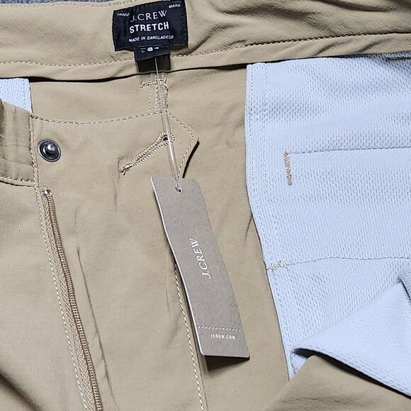 J Crew Mens Chino Shorts 34 Beige Deck Walking Stretch Beach Outdoor Hiking - Picture 6 of 8